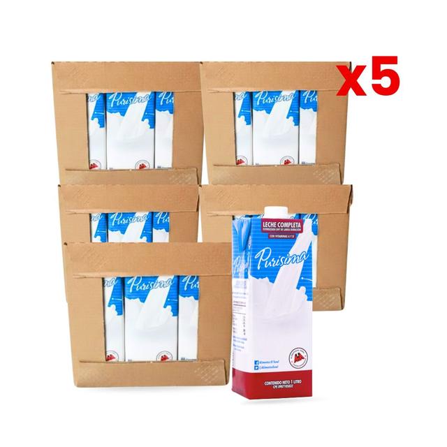 COMBO 5 CAJAS DE LECHE PURISIMA COMPLETA DE 12UNDS x 1LT