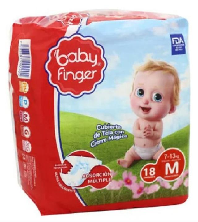 BULTO PAÑAL BABY FINGER TALLA Mx12