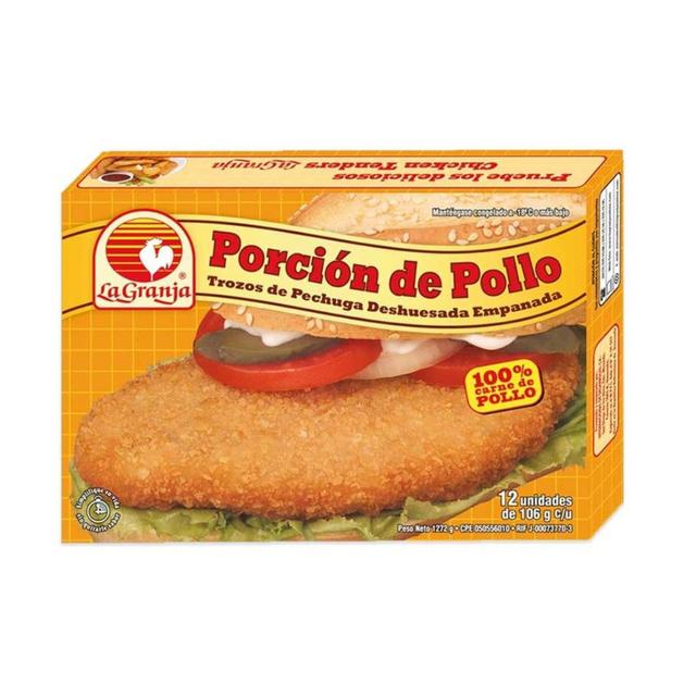CAJA DE MILANESA DE POLLO LA GRANJA EMPANADO FAMILIAR 6x12x106GR